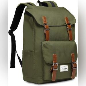 VASCHY Outdoor Hiking Waterproof Rucksack Bookbag 15.6in Laptop Backpack Green